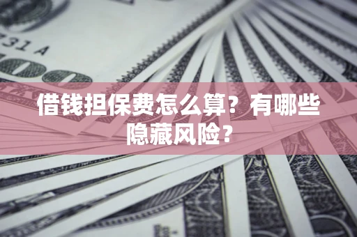 武汉借钱担保费怎么算？有哪些隐藏风险？