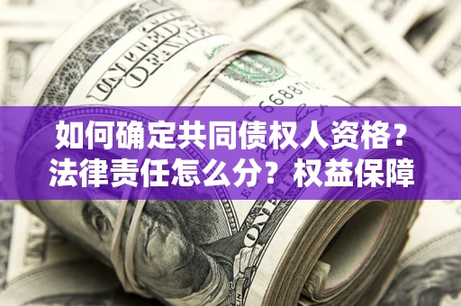 武汉如何确定共同债权人资格？法律责任怎么分？权益保障技巧揭秘！