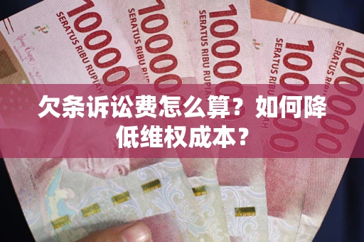 武汉欠条诉讼费怎么算？如何降低维权成本？