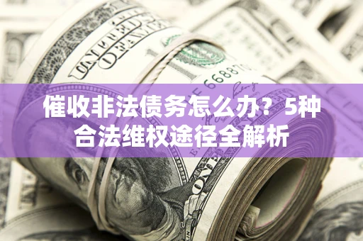 武汉催收非法债务怎么办？5种合法维权途径全解析